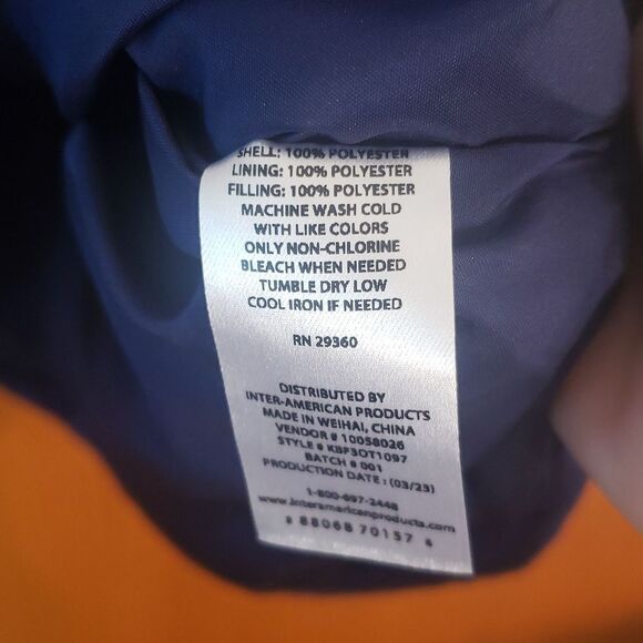 NWT Navy Blue dip Lightweight Quilted Lined Jacket Coat Youth Sz S (6-7) - Picture 5 of 7